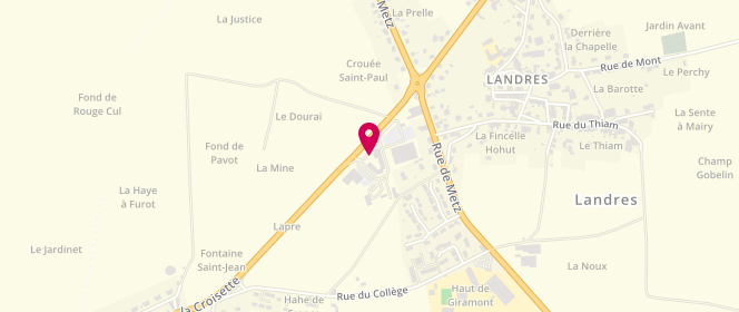 Plan de Intermarché Landres, 37 Rue de Verdun, 54970 Landres