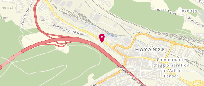 Plan de Esso Hayange, Rue du Marechal Foch, 57700 Hayange