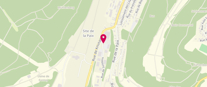 Plan de La Station U, Zone Aménagement de la Paix, Rue de Knutange, 57440 Algrange