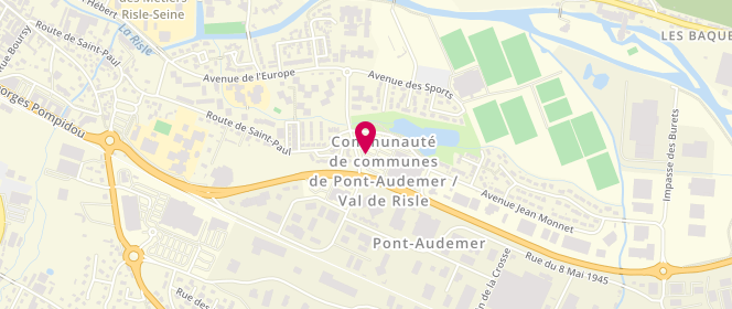 Plan de Carrefour Market, Avenue de l'Europe, 27500 Pont-Audemer