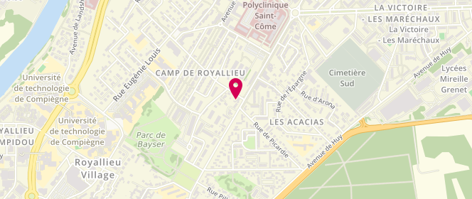 Plan de Esso Royal Lieu, 12 Avenue des Martyrs de la Liberté, 60200 Compiègne