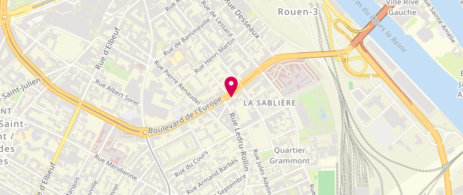 Plan de Access - TotalEnergies, 23 Boulevard de l' Europe, 76100 Rouen