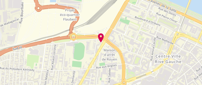 Plan de Access - TotalEnergies, 2 Avenue Jean Rondeaux, 76100 Rouen