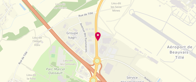 Plan de Access - TotalEnergies, Route d' Amiens, 60000 Beauvais-Tille
