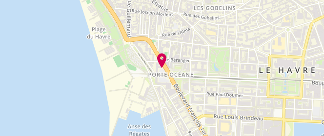 Plan de Esso Porte Oceane, 8 Rue Béranger, 76600 Le Havre