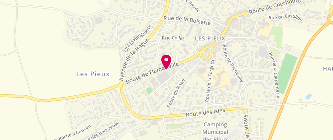 Plan de Super U, 2 Route de Flamanville, 50340 Les Pieux