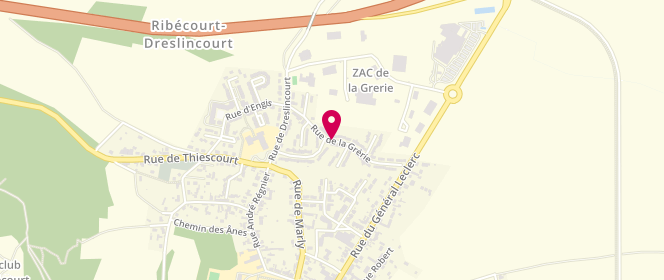 Plan de Leclerc Sodirib, Zone Aménagement de la Grerie, 60170 Ribécourt-Dreslincourt