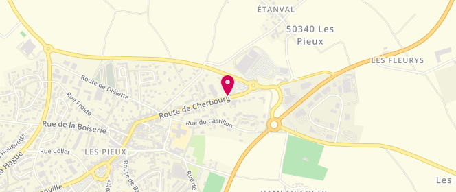 Plan de Intermarche Les Pieux, 26 Route de Cherbourgtest, 50340 Les Pieux