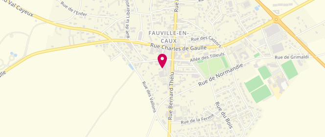 Plan de Carrefour Contact, Place Gaston Sanson, 76640 Fauville-en-Caux