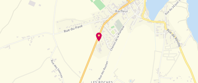 Plan de Carrefour Contact, 132 Rue Saint Thomas, 50760 Barfleur