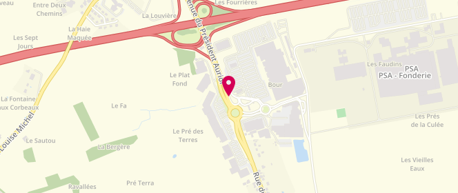 Plan de Cora Villers-Semeuse, Route de Sedan - Zone Industrielle des Ayvelles, 08000 Villers-Semeuse