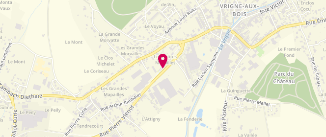 Plan de Carrefour Contact, 12 Rue Pierre Viénot, 08330 Vrigne-aux-Bois