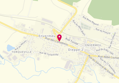 Plan de Carrefour Contact Envermeu, 72 Rue des Canadiens, 76630 Envermeu