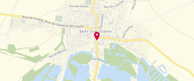 Plan de Carrefour Contact, 3 Rue du Castel, 80340 Bray-sur-Somme