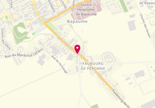 Plan de Intermarché Bapaume, Rue du Faubourg de Péronne, 62450 Bapaume