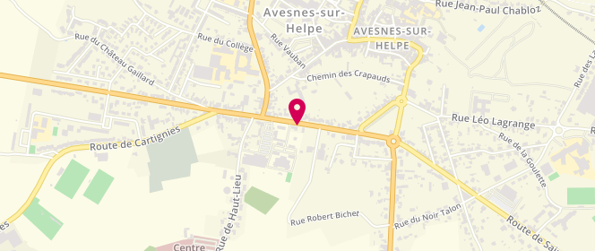 Plan de Carrefour Market, Route de Landrecies, 59440 Avesnelles