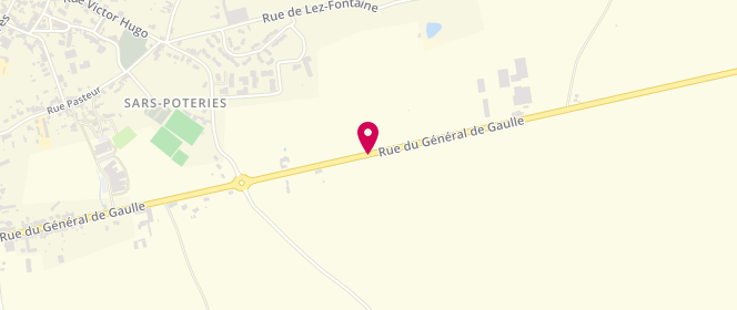 Plan de Carrefour Contact, 27 Rue du Général de Gaulle, 59216 Sars-Poteries