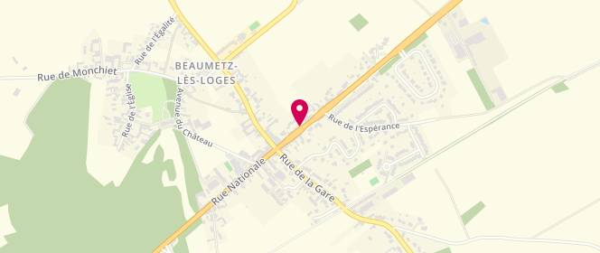 Plan de Carrefour Contact Beaumetz lès Loges, Rue Nationale, 62123 Beaumetz-lès-Loges
