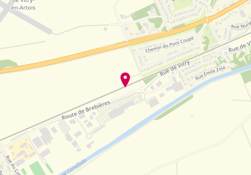 Plan de Station U, Route de Brebières, 62490 Vitry-en-Artois
