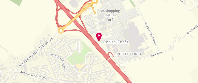 Plan de Auchan Petite Foret, Route Nationale 45, 59494 Petite-Forêt