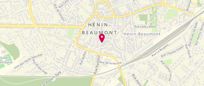 Plan de Access - TotalEnergies, 115 Rue Pasteur, 62110 Hénin-Beaumont