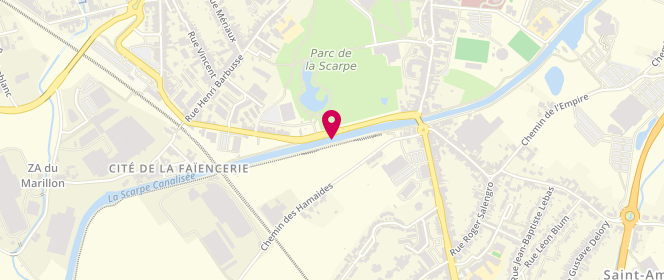 Plan de Carrefour Market, Rue des Faïenciers Fauquez, 59230 Saint-Amand-les-Eaux