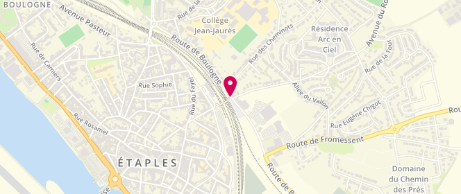 Plan de Carrefour Market, Route de Boulogne, 62630 Étaples