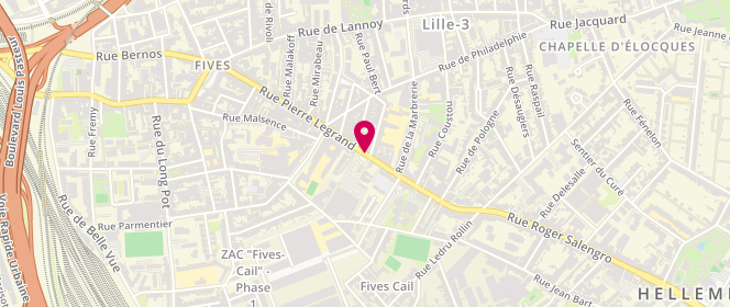 Plan de Carrefour Market, 268 Rue Pierre Legrand, 59000 Lille