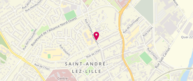 Plan de Intermarche Marquette Lez Lille, Rue Georges Maertens, 59520 Marquette-lez-Lille