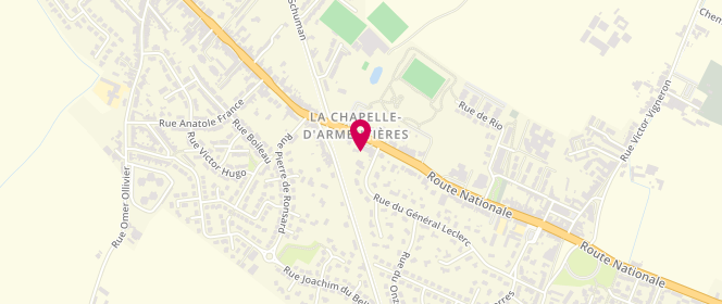 Plan de Access - TotalEnergies, 350 Route Nationale Route Départementale 933, 59930 La Chapelle-d'Armentières