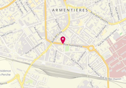 Plan de Esso Gambetta 59, 20 Rue Gambetta, 59280 Armentières