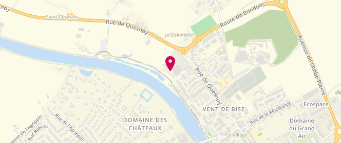 Plan de Supermarchés Match Wambrechies, 491 Rue de Quesnoy, 59118 Wambrechies