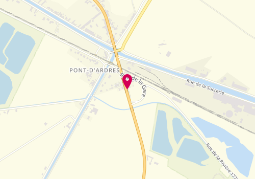 Plan de Carrefour Market, Zone Aménagement du Pont Sans Pareil, 62610 Ardres
